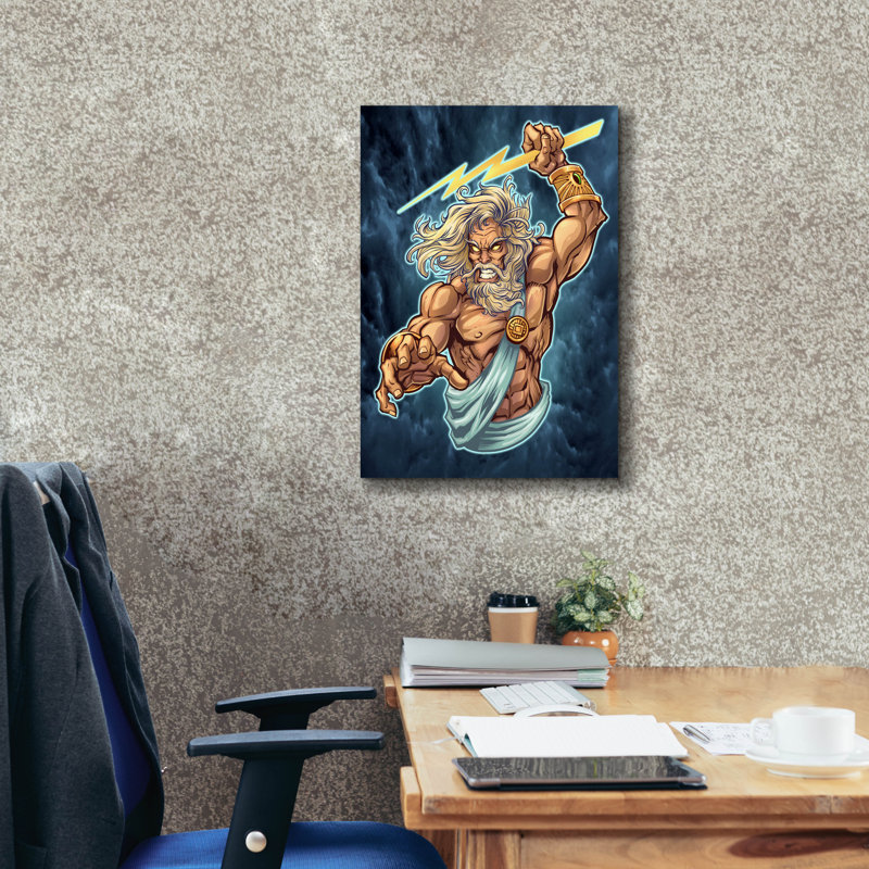 Hakim " Zeus Full Color ", 26" H x 18" W x 0.75" D