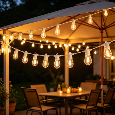 Guirlande de lumières d'extérieur incassables à DEL