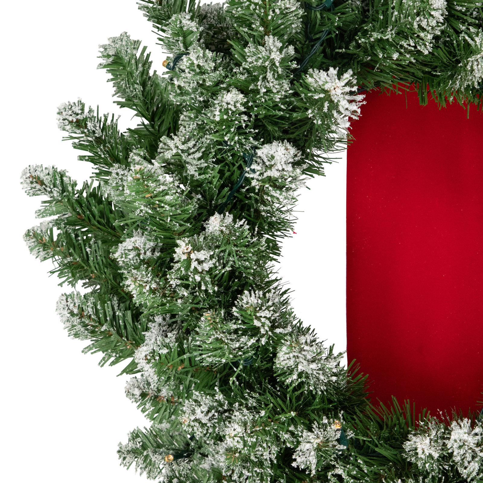 26" Frosted Pre-Lit Wreath