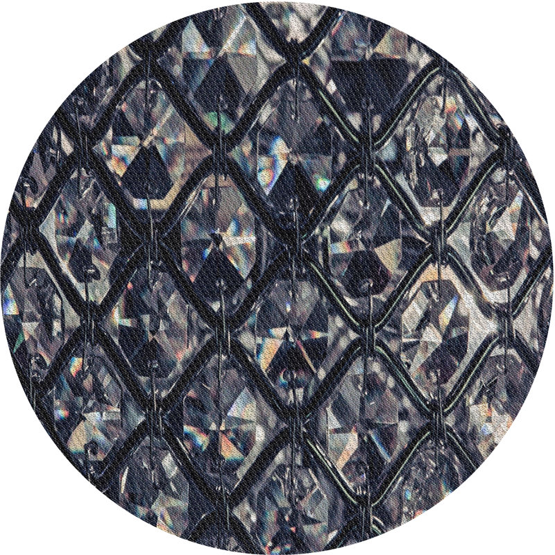 Geometric Indoor Rug, Round 8'