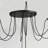 Jethro 8 - Light Black/Antique Brass Cluster Pendant
