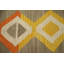 Tapis géométrique à tissage plat kilim 8 x 10