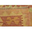 Tapis de zone en laine orange/rouge 3 pi 4 po x 5 pi one-of-kind main-noué la new age Elland
