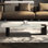 Table basse moderne en granit minimaliste