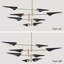 58-Inch Industrial Style Chandelier, 8-Light Adjustable Christmas Luxury Chandelier