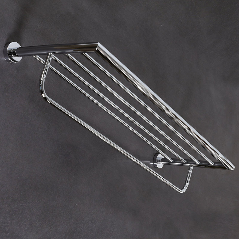 Ronda 4 Wall Mounted Towel Rack, Polished Chrome