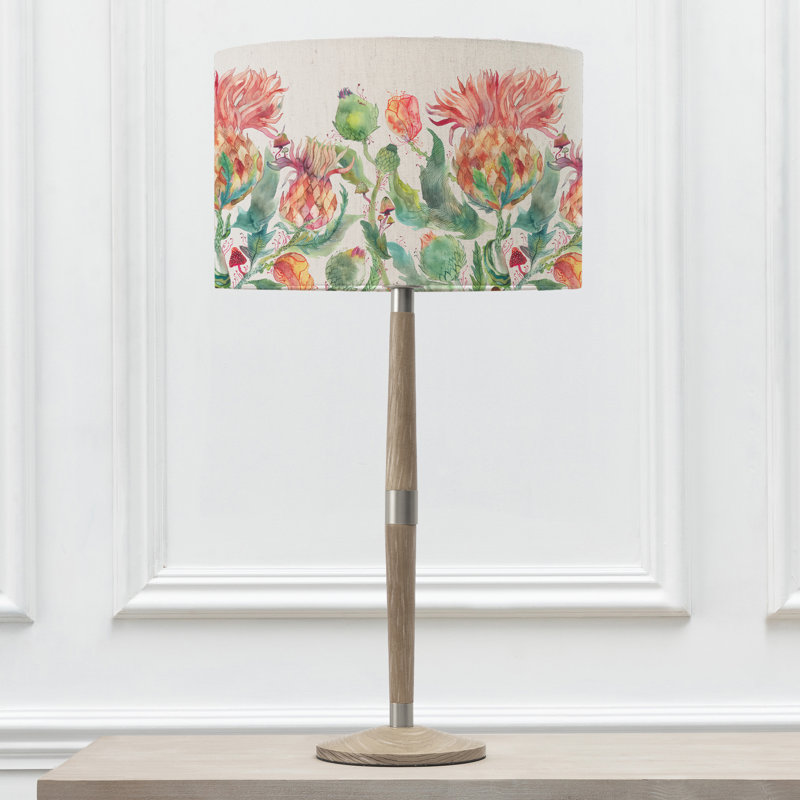 Enchanting Thistle Solid Wood Table Lamp