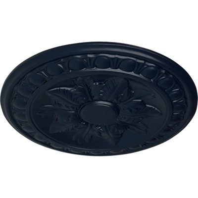 Médaillon de plafond Endurathane Dublin, DE 17 7/8 po x P 3 5/8 po x P 1 1/4 po (convient aux auvents jusqu'à 5 1/8 po), fini bleu flash peint à la main