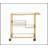 Vorrik Gold & Washed Finish Serving Cart with Adjustable Trays and Caster Wheels for Easy Mobility and Versatile Use-232867290