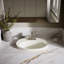 Lavabo de salle de bain ovale encastré en céramique avec trop-plein Serif-10941847-19195652