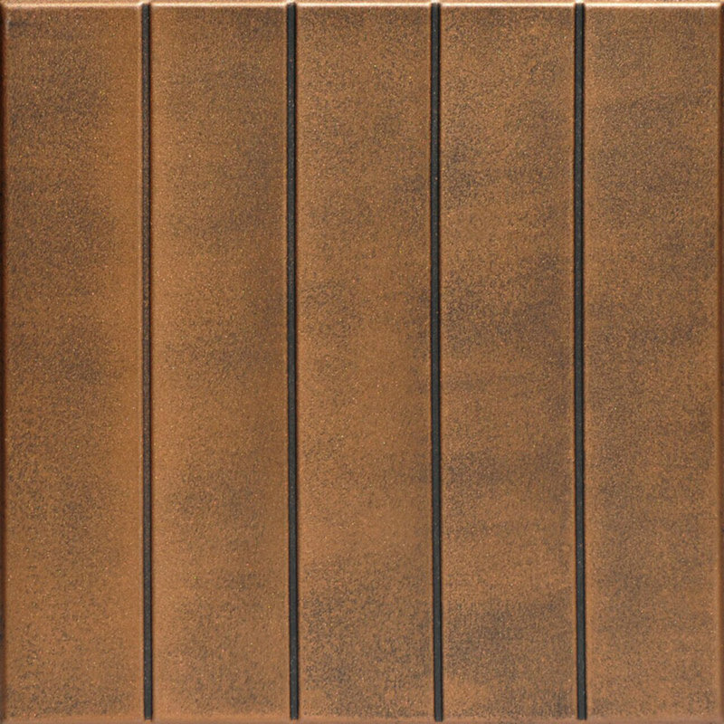Carreau de plafond en polystyrène adhésif 1,6 pi x 1,6 pi Bead Board, Bronze antique