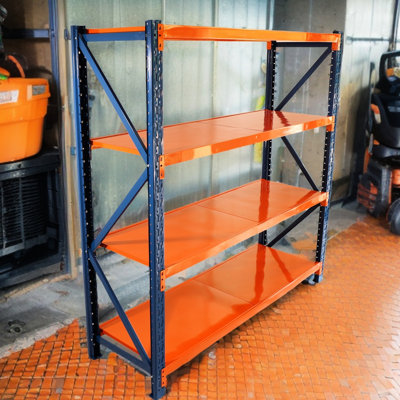 Capacité de 4 400 lb - Tablettes de garage robustes, à 4 niveaux, pour les espaces de rangement commerciaux, garage réglable, atelier, gymnase