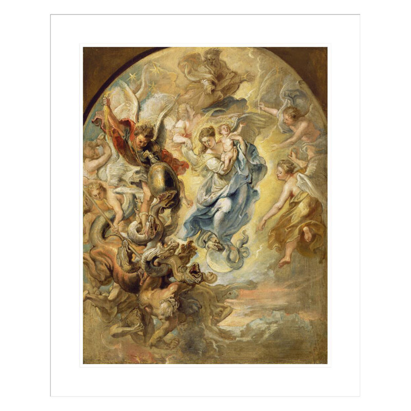 La Vierge, femme de l'Apocalypse par Peter Paul Rubens, impression giclée encadrée, H 28,55 po x l 23,5 po