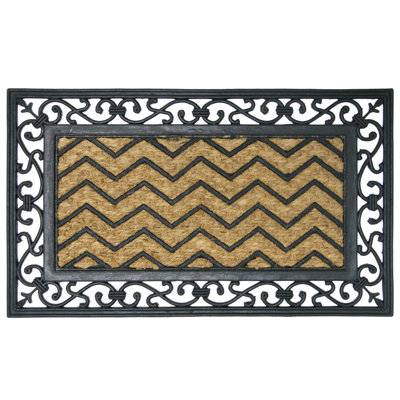 Stacyville Non-Slip Chevron Outdoor Doormat