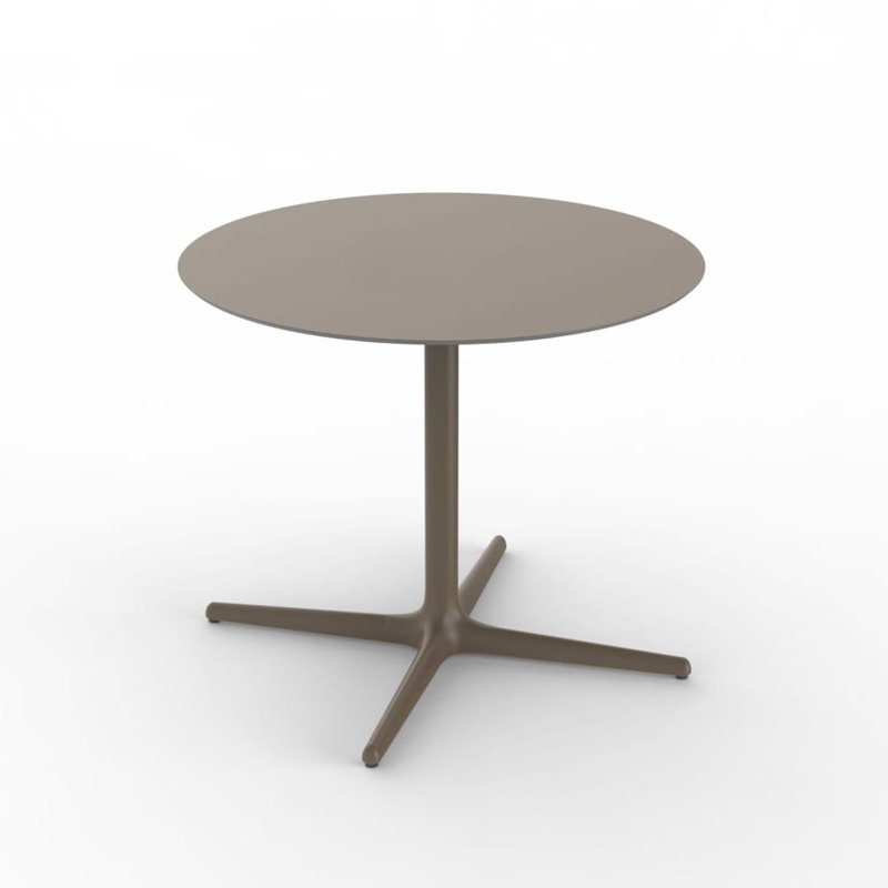 Toledo Round Outdoor Dining Table , in. W in. D, 29.53"H x 35.43"L x 35.43"W, Chocolate