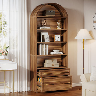 78.77'' Tall Bookcase With Drawers