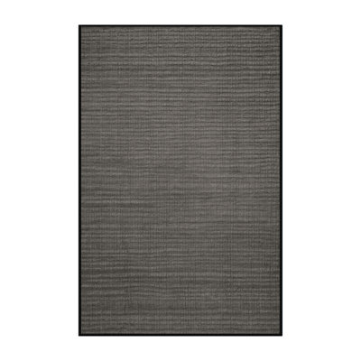 Tapis noir uni lavable à la machine