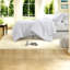 Ensembles de literie 5 pièces confortables en polyester tissé rayé de style minimaliste pour les dortoirs ou les appartements