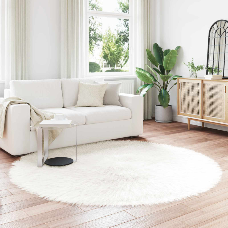 Solid Colour Standard Area Rug, Round 200 cm