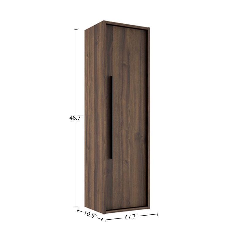 Armoire haute pour salle de bain Collection AQUA par DAX, Marron foncé