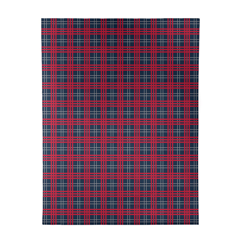 Tapis à carreaux bleu, Rectangle 8 pi x 10 pi