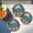 Blue Crab Round Absorbent Stone Cork Backed Coasters
