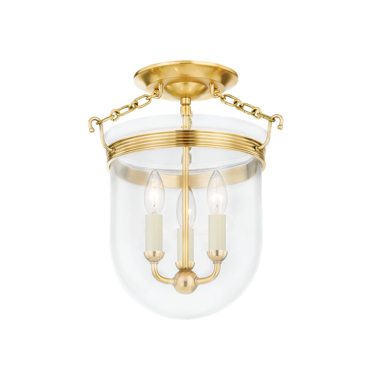 CLEAR GLASS Semi Flush Mount