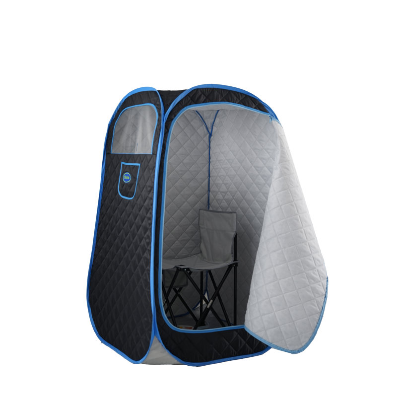 Portable Folding Full Size Steam Sauna With 1000W&2.2L Steam Generator. Personal Sauna Tent For Relaxation & Spa At Home. Fast Heating. Folding Steel Rim, It's Easy To Install, With FCC Certification.