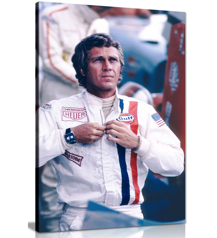 Steve Mcqueen Le Mans - Wrapped Canvas Print, 46cm H x 31cm W