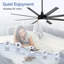 Ventilateur de plafond standard à 8 pales avec télécommande et ensemble d'éclairage Jamii-Leigh inclus-2030655099-2039304821-2041658774