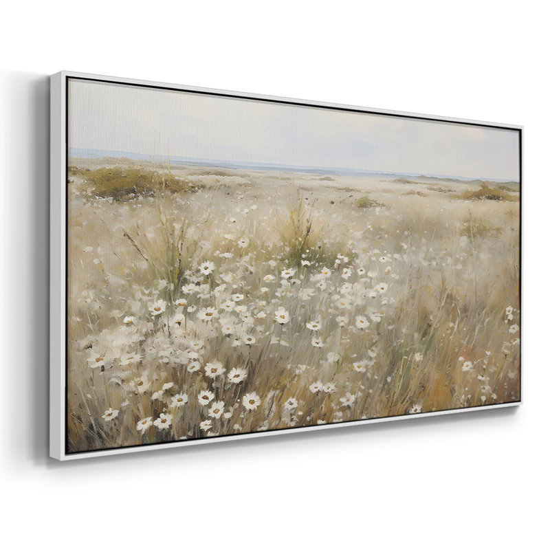«Landscape Series» - Impression sur toile encadrée, H 17 po x l 33 po, Blanc