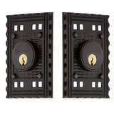 Nostalgic Warehouse Craftsman Plate Double Cylinder Deadbolt