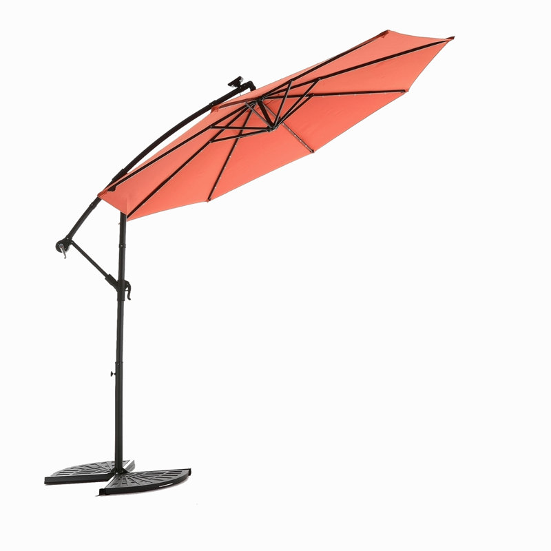 Parasol de marché à DEL 10 pi, Orange