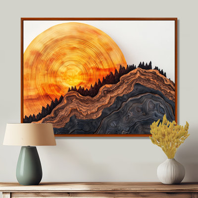 Sunrise Tree In Forest Landscape III - Forest Canvas Art