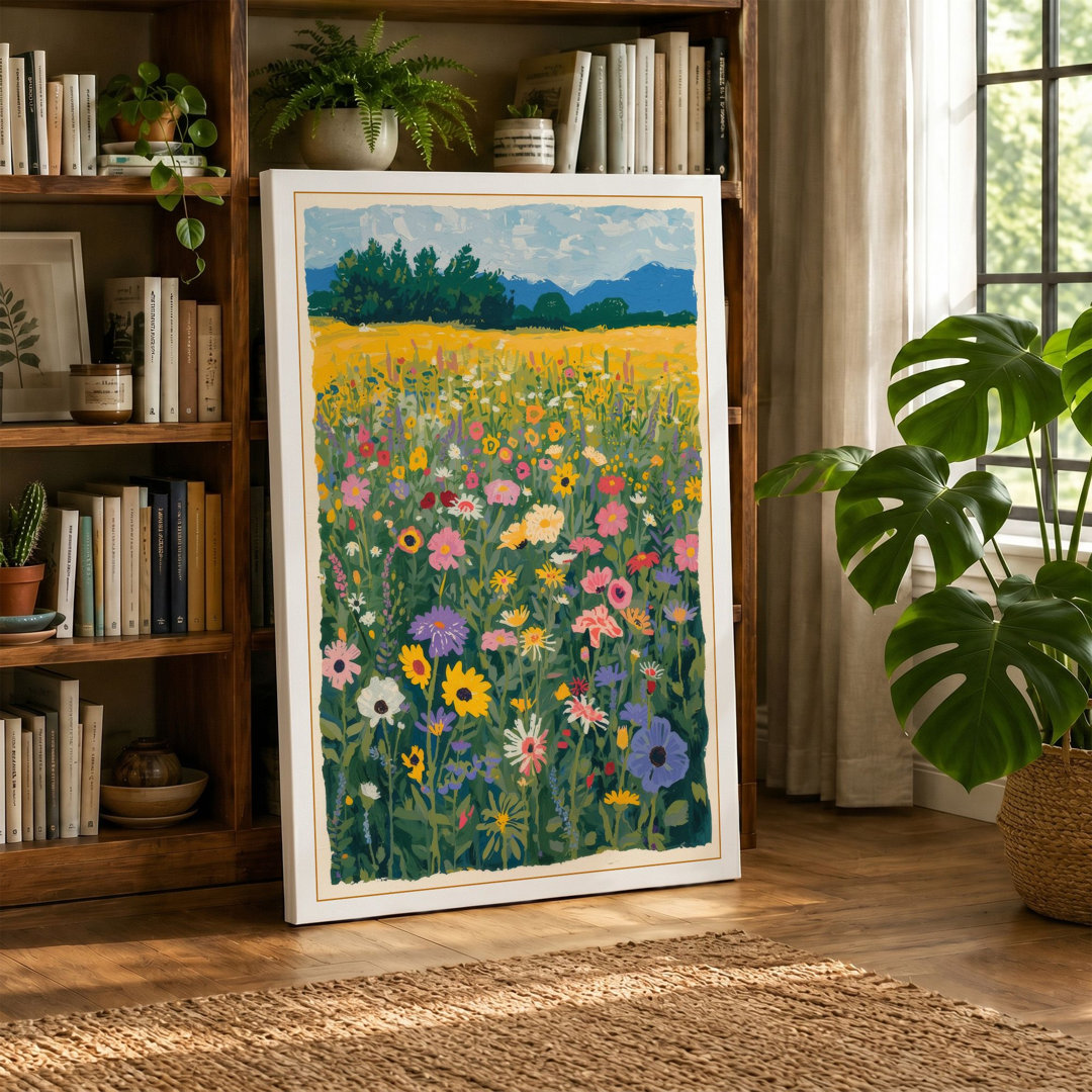 Wildflower Meadow Botanical - Wrapped Canvas