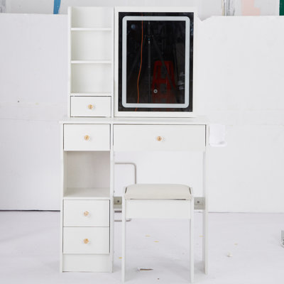 Petit meuble-lavabo 29,2 po avec tabouret de bureau et tabouret