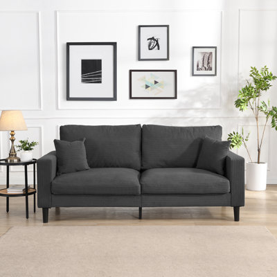 Comfortable Three-Seater Sofa With Stylish Upholstery For Home Decoration