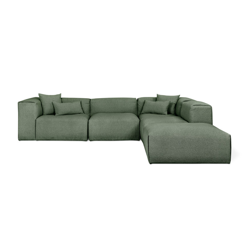 Nest Modular Sectional, Pine Boucle, Right Hand Facing