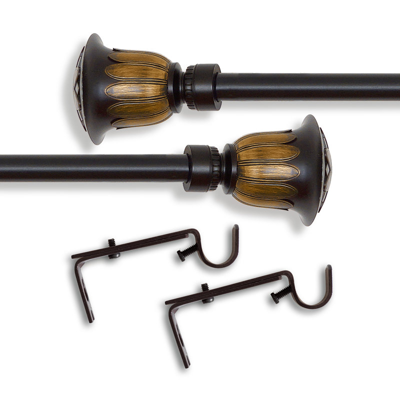 Hecht Single Curtain Rod, 66" - 120"