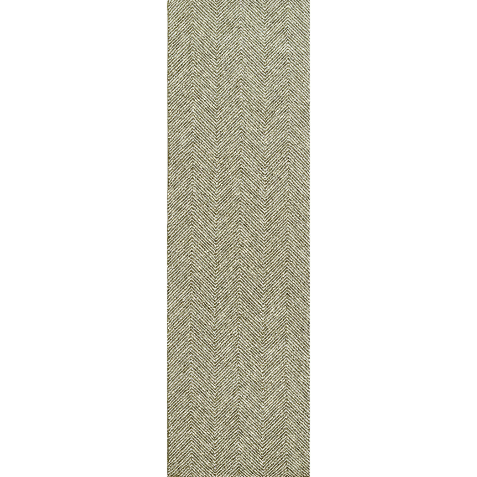 Cerro Handmade Wool Green Rug, Runner 2'3" x 8'