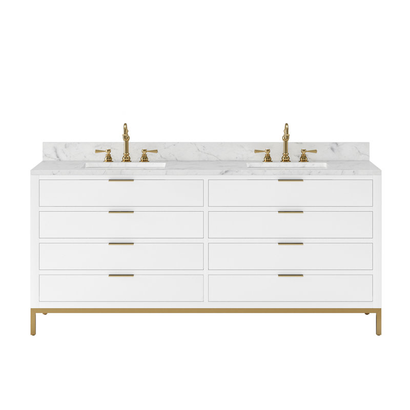 72'' W Double Vanity, Pure White