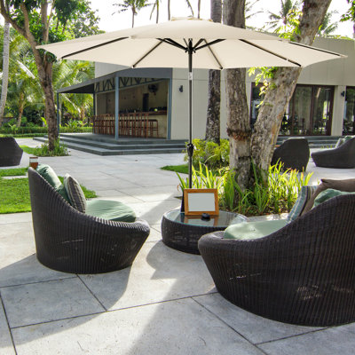 228 cm Round Garden Parasol