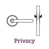 Grandeur Newport Rosette Privacy with Bellagio Lever