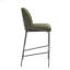 Tabouret de bar intérieur en métal, structure en bronze antique avec tissu, ensemble de 3-999007906