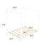 Queen Size White Platform Bed With Canopy And Support Legs - Clean Silhouette, Stable Support, Keeps Mattress Cool Fresh Mattress, Base