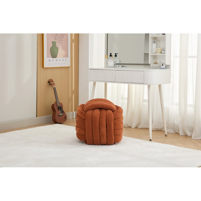 Tabouret de maquillage Chenille, Orange