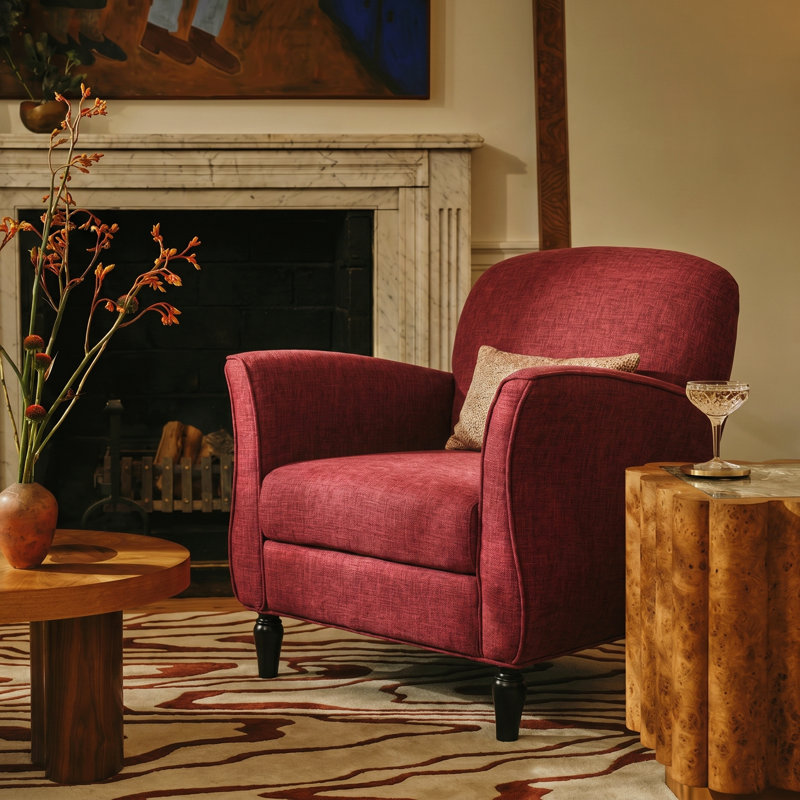 Chocheles Upholstered Armchair, Cranberry