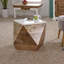Laronda Solid Wood Drum End Table