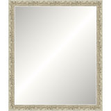Distressed Antique Ivory Signature Mirror