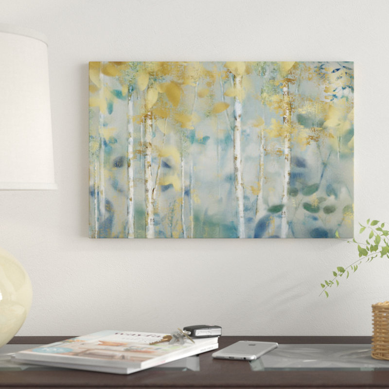 Gilded Forest II par Nan - Giclée sur toile tendue avec châssis, H 18 po x l 26 po x P 1,5 po, Toile tendue, Pas de tapis
